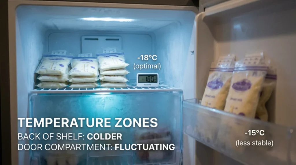 Deep freezer breast milk storage